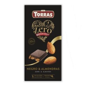 Dark chocolate with full almonds 150g - Zero Torras