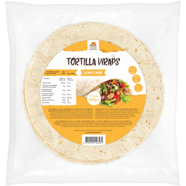 Low Carb Tortilla Wraps (6 pieces)