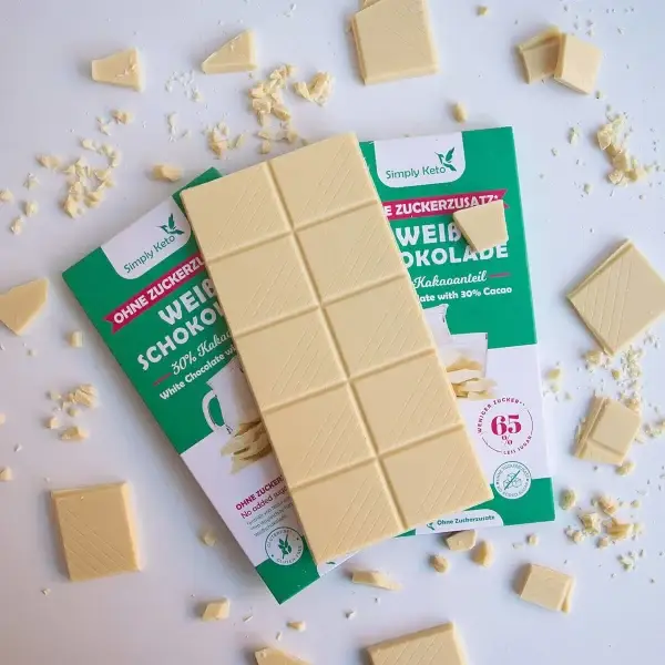 Reduced Carb White Chocolate with Stevia - Simply Keto