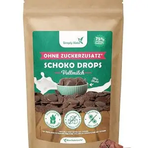 Milk Chocolate Drops Without Added Sugar (Chips, Buttons) 200g - Simply Keto