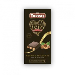 Dark chocolate with full hazelnuts 150g - Zero Torras