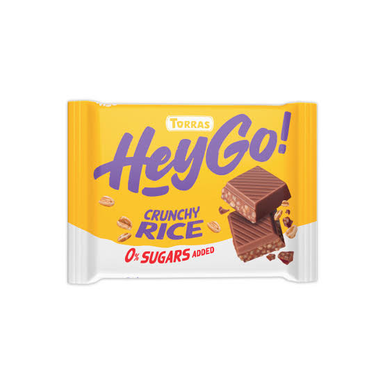 TORRAS - Hey Go! Milk Chocolate with Crunchy Rice 0% Sugar (60g)