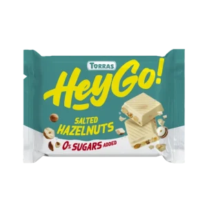 TORRAS - Hey Go! White Chocolate with Salted Hazelnuts 0% Sugar (60g)